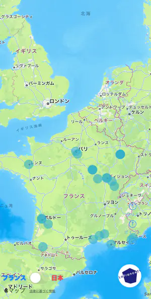 LaFranceTV 地図から動画